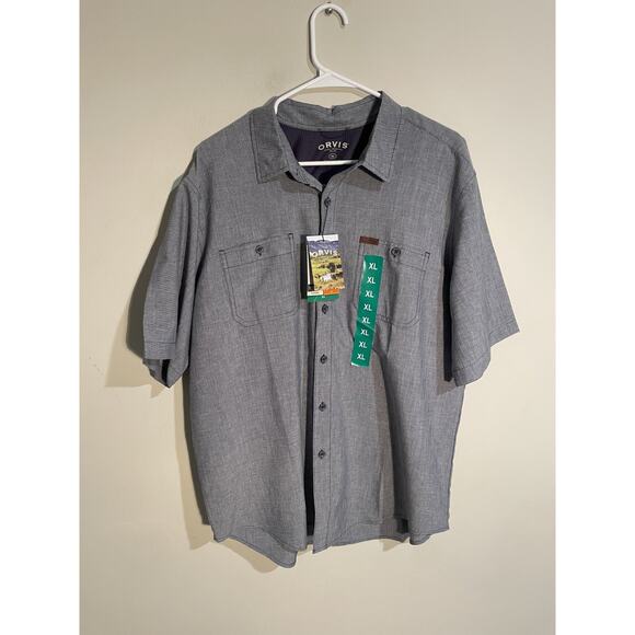 Orvis Other - Orvis Men's Short Sleeve Tech Shirt Eclipse Stripe/Light Gray Size XL
